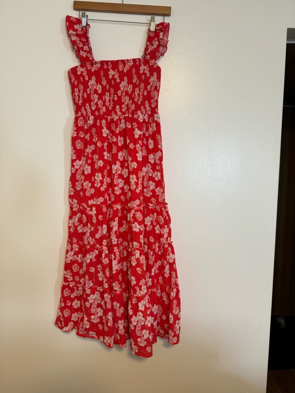 Ultra Flirt Red Floral Midi Dress
